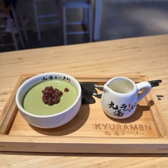 Kyuramen - Matcha pudding comes with the entree omurice - Ramen Near Me - Henderson, Nevada
