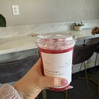 Elevated Coffee & Confections - Hibiscus drink (a little sweet so I had to add water) - Coffee & Tea Near Me - Lemon Grove, California