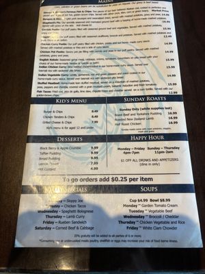 Menu photo 4 George and Dragon Pub Phoenix, AZ