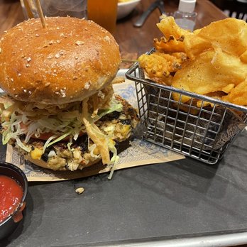 Guy Fieri's Branson Kitchen + Bar - Veggie burger, potatoes - Bars Near Me - Branson, Missouri Guy Fieri's Branson Kitchen + Bar - Veggie burger, potatoes - Bars Near Me - Branson, Missouri