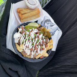 Lumpia and Brisket Fries