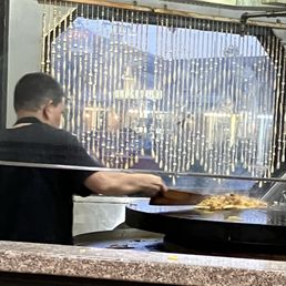 Giant grill food is cooked on Giant grill food is cooked on