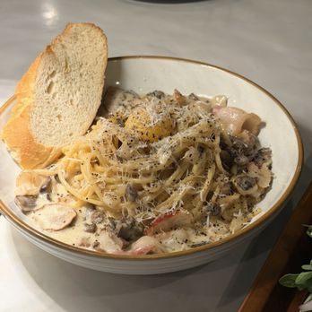 dPlace Steak & Pasta - Carbonara Pasta - Steakhouses Near Me - Fullerton, California dPlace Steak & Pasta - Carbonara Pasta - Steakhouses Near Me - Fullerton, California