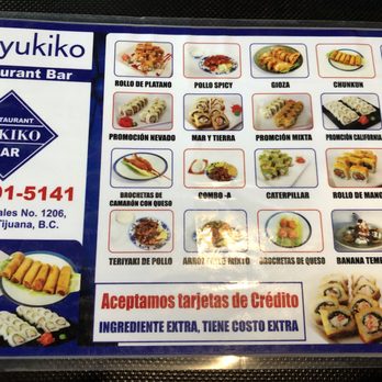 Yukiko - Menú - Sushi Bars Near Me - Tijuana, BCN Yukiko - Menú - Sushi Bars Near Me - Tijuana, BCN