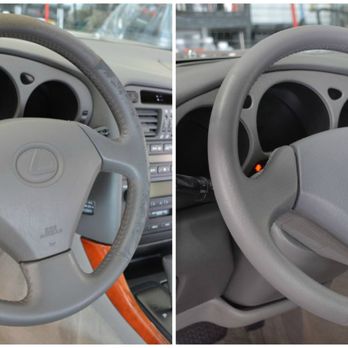 Shine, Quality Car Detailing - Steering wheel repair, before and after. - Auto Detailing Near Me Shine, Quality Car Detailing - Steering wheel repair, before and after. - Auto Detailing Near Me