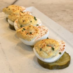 Deviled eggs at Merchant's
