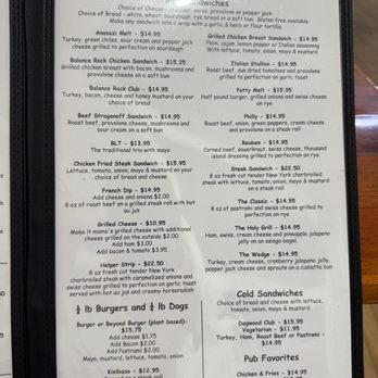 Balance Rock Eatery & Pub - menu - New American Near Me - Helper, Utah