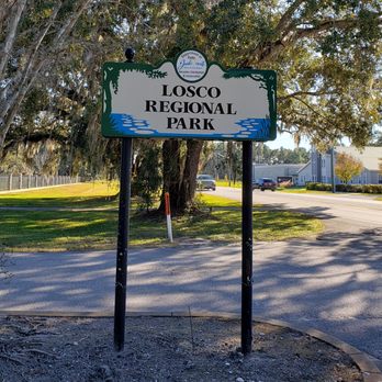Losco Regional Park - Along Hood Rd.  When you see this sign you are there! - Parks Near Me - Jacksonville, Florida