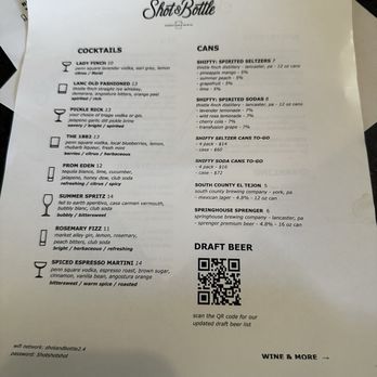 Shot and Bottle - Drink Menu - Bars Near Me - Lancaster, Pennsylvania Shot and Bottle - Drink Menu - Bars Near Me - Lancaster, Pennsylvania
