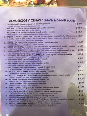 Menu photo 3 Restaraunt Latino Dallas, TX