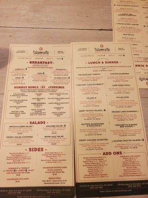 Menu photo 1 Taboonette New York, NY Menu photo 1 Taboonette New York, NY