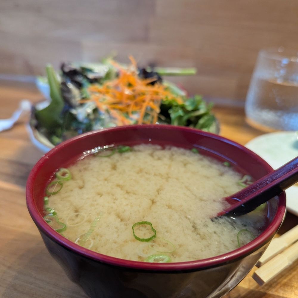 Sushi Kazoku - Miso and salad for tonkatsu - Japanese Near Me - San Carlos, California Sushi Kazoku - Miso and salad for tonkatsu - Japanese Near Me - San Carlos, California