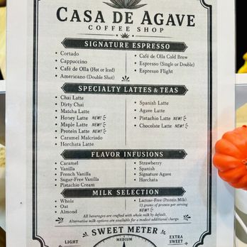 Casa De Agave - Drink Menu (Sep 2026) - Coffee & Tea Near Me - Downey, California