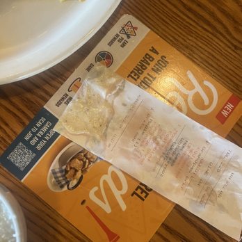 Cracker Barrel Old Country Store - This is the receipt that was put on top of my father's steak and gravy. So clearly we did not eat our food and left - Breakfast & Brunch Near Me - Morrow, Georgia