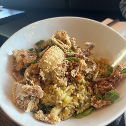 Soft shell crab curry fried rice