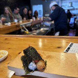 Spicy tuna hand roll Spicy tuna hand roll