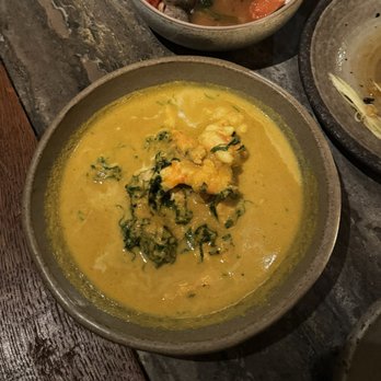 kolae - southern gati curry of stone bass, prawns and betel leaf - Restaurants Near Me - London, XGL