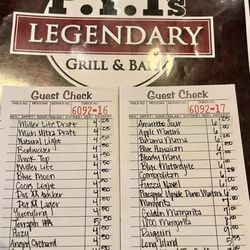 PYTs Legendary Grill & Bar - Beer and a few of the cocktails