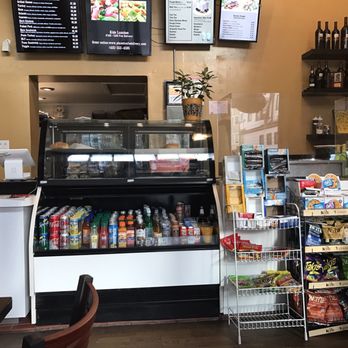 Planet Cafe - Counter setup (mostly empty on bakery items because they were closing in 30 min) - Internet Cafes Near Me - San Francisco, California