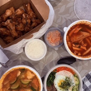 Bobjip - Japchae - Korean Glass Noodles (잡채) Bibimbap-Beef (비빔밥-소고기)Fried Chicken Wings (닭날개) soy - Sushi Bars Near Me - Hayward, California