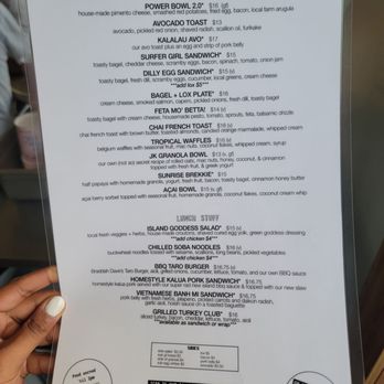 Java Kai Kauai - Menu September 2023 - Breakfast & Brunch Near Me - Kapaa, Hawaii