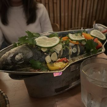 LumLum  - STEAMED FISH WITH LIME AND HERBS - Thai Near Me - New York, New York