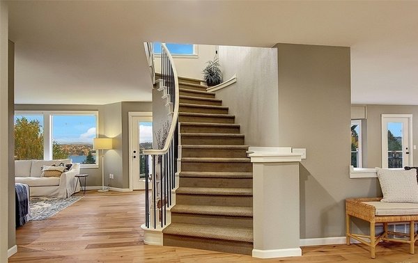 Painting Halls, Stairways and Cathedral Ceilings - We can update the railings or install a new dramatic stairway. We paint the hard to reach places like open foyers and cathedral ceilings. Painting Halls, Stairways and Cathedral Ceilings - We can update the railings or install a new dramatic stairway. We paint the hard to reach places like open foyers and cathedral ceilings.