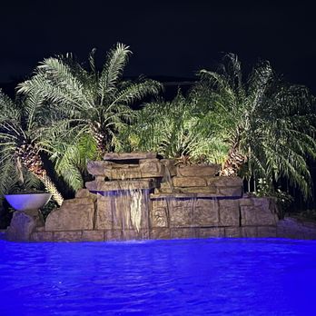 Lucarelli Outdoor Lighting - Pool Waterfall - Lighting Fixtures & Equipment Near Me