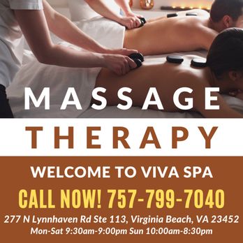 Viva Spa - Walk-in & Appointment Welcome - Massage Therapy Near Me - Virginia Beach, Virginia