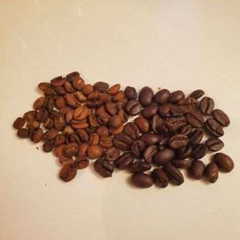Wilson Coffee Roasting Company - Left is Wilson medium coffee roast and right medium roast of competing place. - Coffee Roasteries Near Me - Costa Mesa, California Wilson Coffee Roasting Company - Left is Wilson medium coffee roast and right medium roast of competing place. - Coffee Roasteries Near Me - Costa Mesa, California