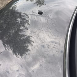 University Car Wash - Dirty water streaks.