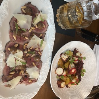 Glass Light - octopus & beef carpaccio - New American Near Me - Norfolk, Virginia