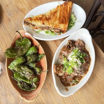 Oresti's Taverna - Beef spanakopita, pimento peppers, beef stew - Greek Near Me - Amsterdam, New Hampshire