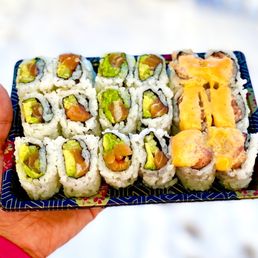 Salmon Roll and Spicy Salmon Roll