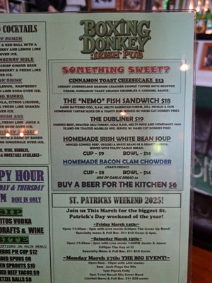 Menu photo 6 Boxing Donkey Irish Pub Roseville, CA Menu photo 6 Boxing Donkey Irish Pub Roseville, CA