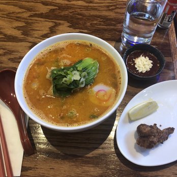 Three Bowls Ramen - Tan tan ramen and 1 piece of karage left! - Noodles Near Me - Woodside, New York Three Bowls Ramen - Tan tan ramen and 1 piece of karage left! - Noodles Near Me - Woodside, New York