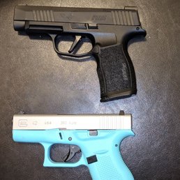 Our newest pistols. A Glock 42 and Sign Sauer P365 XL. Our newest pistols. A Glock 42 and Sign Sauer P365 XL.
