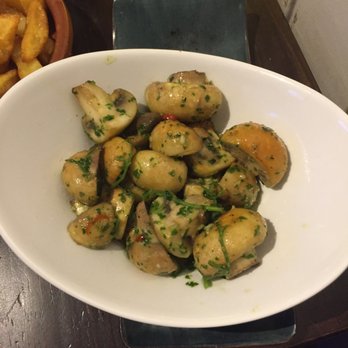 Buenos Aires - Side of mushrooms with garlic!  Yum. - Steakhouses Near Me - Barcelona, B