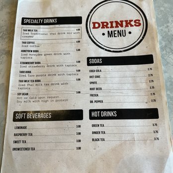 KH Pho And Grill - Drink menu - Vietnamese Near Me - Corvallis, Oregon