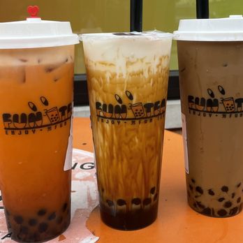 Fun Tea - From left to right (Thai Milk Tea, Brown Sugar Late, Coffee milk tea) - Bubble Tea Near Me - Louisville, Kentucky