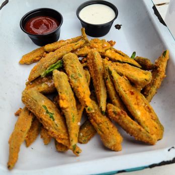 TLC Austin - This is what fried okra looks like here. - American Near Me - Austin, Texas TLC Austin - This is what fried okra looks like here. - American Near Me - Austin, Texas