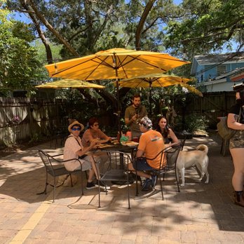 Golden Dinosaurs - Outside eating area - Cuban Near Me - Gulfport, Florida