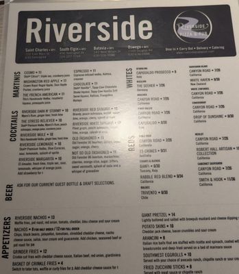 Menu photo 2 Riverside Pizza & Pub Batavia, IL