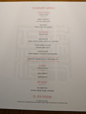 Menu photo 1 Morimoto Las Vegas Las Vegas, NV