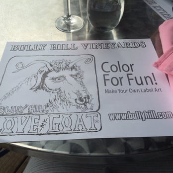 Bully Hill Vineyards - Color your own placemat in the design of a wine bottle label - Wineries Near Me - Hammondsport, New York Bully Hill Vineyards - Color your own placemat in the design of a wine bottle label - Wineries Near Me - Hammondsport, New York