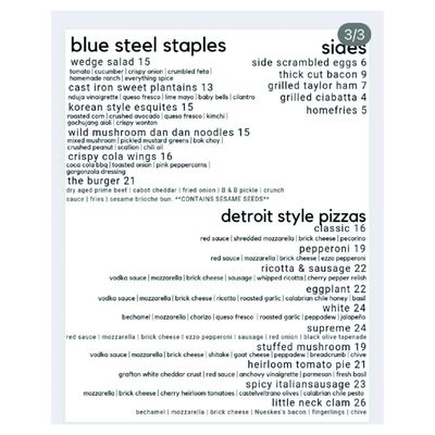 Menu photo 7 Blue Steel Pizza Bloomfield, NJ