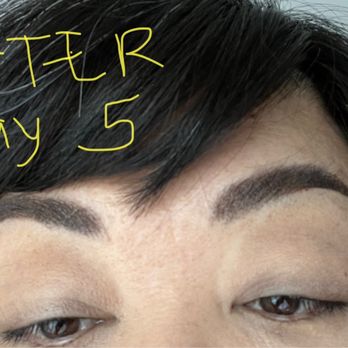 Casey Kim Brows - Glamorous and natural! This is five days later, no peeling or scabbing! - Permanent Makeup Near Me - Anaheim , California