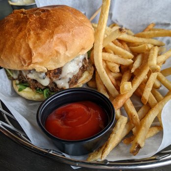 7 Monks Taproom - Quinoa Black Bean burger + shoestring fries. Delicioso! - Beer Bar Near Me - Grand Rapids, Michigan 7 Monks Taproom - Quinoa Black Bean burger + shoestring fries. Delicioso! - Beer Bar Near Me - Grand Rapids, Michigan