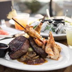 Mixed Grill, Wood-fired grill, steaks, seafood, peri-peri chicken pops, signature cocktails