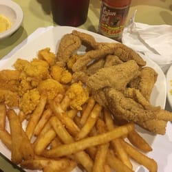 Catfish Cabin - Double catfish and shrimp ... #awesomeness #fresh